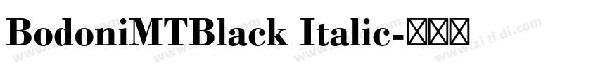 BodoniMTBlack Italic字体转换